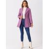 imageAllegra K Womens 2025 Coat for Winter Notch Lapel Collar One Button Outwear Classic Work Trench CoatsGrey Purple