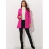 imageAllegra K Womens 2025 Coat for Winter Notch Lapel Collar One Button Outwear Classic Work Trench CoatsHot Pink