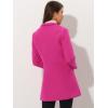 imageAllegra K Womens 2025 Coat for Winter Notch Lapel Collar One Button Outwear Classic Work Trench CoatsHot Pink