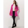 imageAllegra K Womens 2025 Coat for Winter Notch Lapel Collar One Button Outwear Classic Work Trench CoatsHot Pink