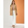 imageAllegra K Womens 2025 Coat for Winter Notch Lapel Collar One Button Outwear Classic Work Trench CoatsKhaki