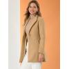 imageAllegra K Womens 2025 Coat for Winter Notch Lapel Collar One Button Outwear Classic Work Trench CoatsKhaki