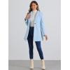 imageAllegra K Womens 2025 Coat for Winter Notch Lapel Collar One Button Outwear Classic Work Trench CoatsLight Blue