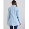 imageAllegra K Womens 2025 Coat for Winter Notch Lapel Collar One Button Outwear Classic Work Trench CoatsLight Blue