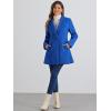 imageAllegra K Womens 2025 Coat for Winter Notch Lapel Collar One Button Outwear Classic Work Trench CoatsRoyal Blue