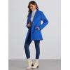 imageAllegra K Womens 2025 Coat for Winter Notch Lapel Collar One Button Outwear Classic Work Trench CoatsRoyal Blue
