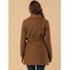 imageAllegra K Womens 2025 Winter Wrap Coat Shawl Collar Belted Single Breasted OvercoatsBrown
