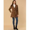 imageAllegra K Womens 2025 Winter Wrap Coat Shawl Collar Belted Single Breasted OvercoatsBrown