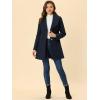 imageAllegra K Womens 2025 Winter Wrap Coat Shawl Collar Belted Single Breasted OvercoatsDark Blue