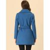 imageAllegra K Womens 2025 Winter Wrap Coat Shawl Collar Belted Single Breasted OvercoatsDark Blue Grey