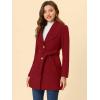 imageAllegra K Womens 2025 Winter Wrap Coat Shawl Collar Belted Single Breasted OvercoatsDark Red