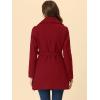 imageAllegra K Womens 2025 Winter Wrap Coat Shawl Collar Belted Single Breasted OvercoatsDark Red