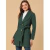 imageAllegra K Womens 2025 Winter Wrap Coat Shawl Collar Belted Single Breasted OvercoatsGreen