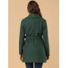 imageAllegra K Womens 2025 Winter Wrap Coat Shawl Collar Belted Single Breasted OvercoatsGreen