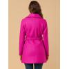 imageAllegra K Womens 2025 Winter Wrap Coat Shawl Collar Belted Single Breasted OvercoatsHot Pink
