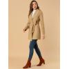imageAllegra K Womens 2025 Winter Wrap Coat Shawl Collar Belted Single Breasted OvercoatsKahki