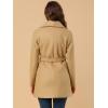 imageAllegra K Womens 2025 Winter Wrap Coat Shawl Collar Belted Single Breasted OvercoatsKahki
