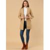 imageAllegra K Womens 2025 Winter Wrap Coat Shawl Collar Belted Single Breasted OvercoatsKahki