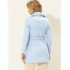 imageAllegra K Womens 2025 Winter Wrap Coat Shawl Collar Belted Single Breasted OvercoatsLight Blue