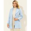imageAllegra K Womens 2025 Winter Wrap Coat Shawl Collar Belted Single Breasted OvercoatsLight Blue