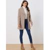 imageAllegra K Womens 2025 Winter Wrap Coat Shawl Collar Belted Single Breasted OvercoatsLight Khaki
