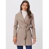 imageAllegra K Womens 2025 Winter Wrap Coat Shawl Collar Belted Single Breasted OvercoatsLight Khaki