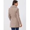 imageAllegra K Womens 2025 Winter Wrap Coat Shawl Collar Belted Single Breasted OvercoatsLight Khaki