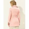 imageAllegra K Womens 2025 Winter Wrap Coat Shawl Collar Belted Single Breasted OvercoatsLight Pink