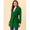 imageAllegra K Womens 2025 Winter Wrap Coat Shawl Collar Belted Single Breasted OvercoatsPea Green