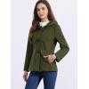 imageAllegra K Womens Casual Winter Outwear Hooded Button Peacoat Toggle Duffle CoatArmy Green