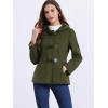 imageAllegra K Womens Casual Winter Outwear Hooded Button Peacoat Toggle Duffle CoatArmy Green