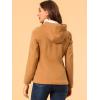 imageAllegra K Womens Casual Winter Outwear Hooded Button Peacoat Toggle Duffle CoatBrown
