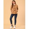imageAllegra K Womens Casual Winter Outwear Hooded Button Peacoat Toggle Duffle CoatBrown