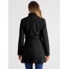 imageAllegra K Womens Classic Stand Collar Outwear Overcoat Long Sleeve Winter Belted Pea CoatBlack
