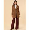 imageAllegra K Womens Classic Stand Collar Outwear Overcoat Long Sleeve Winter Belted Pea CoatDark Brown