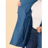 imageAllegra K Womens Classic Stand Collar Outwear Overcoat Long Sleeve Winter Belted Pea CoatDark Grey Blue