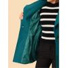 imageAllegra K Womens Classic Stand Collar Outwear Overcoat Long Sleeve Winter Belted Pea CoatDark Lake Blue