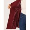 imageAllegra K Womens Classic Stand Collar Outwear Overcoat Long Sleeve Winter Belted Pea CoatDark Red