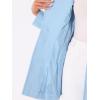imageAllegra K Womens Classic Stand Collar Outwear Overcoat Long Sleeve Winter Belted Pea CoatLight Blue