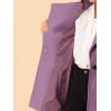 imageAllegra K Womens Classic Stand Collar Outwear Overcoat Long Sleeve Winter Belted Pea CoatLight Purple