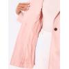 imageAllegra K Womens Classic Stand Collar Outwear Overcoat Long Sleeve Winter Belted Pea CoatPink