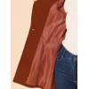 imageAllegra K Womens Classic Stand Collar Outwear Overcoat Long Sleeve Winter Belted Pea CoatRed Brown