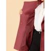 imageAllegra K Womens Classic Stand Collar Outwear Overcoat Long Sleeve Winter Belted Pea CoatWatermelon Red