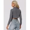 imageAllegra K Womens Denim Jackets 2025 Casual Button Down Long Sleeves Crop Jean JacketGrey