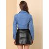 imageAllegra K Womens Denim Jackets 2025 Casual Button Down Long Sleeves Crop Jean JacketLight Blue