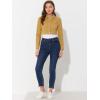 imageAllegra K Womens Denim Jackets 2025 Casual Button Down Long Sleeves Crop Jean JacketYellow