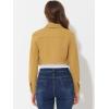 imageAllegra K Womens Denim Jackets 2025 Casual Button Down Long Sleeves Crop Jean JacketYellow