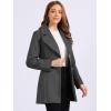 imageAllegra K Womens Elegant Overcoat Notched Shawl Collar Single Breasted Outerwear Winter Long CoatDark Grey