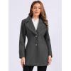imageAllegra K Womens Elegant Overcoat Notched Shawl Collar Single Breasted Outerwear Winter Long CoatDark Grey