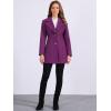 imageAllegra K Womens Elegant Overcoat Notched Shawl Collar Single Breasted Outerwear Winter Long CoatDark Purple